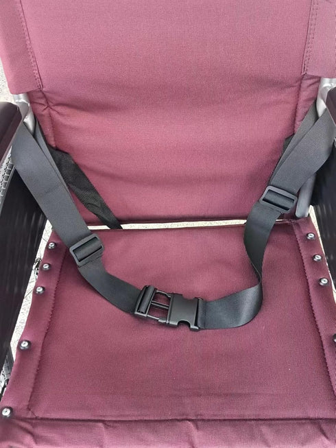 Two-Piece Wheelchair Safety Strap Seat Belt Adjustable Anti-Fall Size-Suitable Universal Harness with Buckle