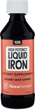 NovaFerrum Wow, 125 High Potency Liquid Iron Supplement for Adults, 125mg of Iron per 5mL Dose, Vegan & Gluten Free