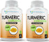 Turmeric Curcumin Supplement - 2250mg/d Veggie Caps with 95% Curcuminoids and Black Pepper Extract, 750mg Capsules