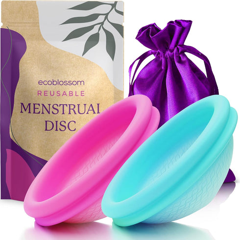Reusable Period Disc - Soft Period Disc for Women (Small/Large (Teal &