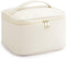 HBlife Travel Makeup Bag, Portable Cute Leather Cosmetic Bag, Large Organizer Toiletry Bag for Women Girls with Handle