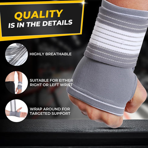 NeoTech Care Hand Palm Wrist Support (Gray, Size L, 1 Unit)