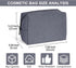 MAANGE Small Makeup Bag - Travel Cosmetic Pouch for Women, Corduroy Portable Zipper Pouch (Gray)