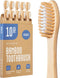 Bamboo Toothbrushes Medium Bristles, 10 Pack, BPA Free, Eco-Friendly, Compostable & Biodegradable for Adults