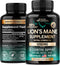 Organic Lion's Mane - 120 Capsules, 1200 mg for Memory & Focus, Made in USA, Fruiting Bodies Extract