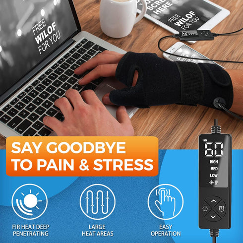 sticro Wrist Thumb Brace Heating Pad for Arthritis and Carpal Tunnel Relief, Hand Heating Pad for Sprains