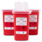Alcedo Sharps Container for Home Use, 1 Quart (3-Pack) for Biohazard Needle and Syringe Disposal, Portable