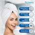 KEEPOZ Hair Towel Wrap - Quick Dry 100% Cotton Super Absorbent Turban Head Wrap for Women, 2 Pcs