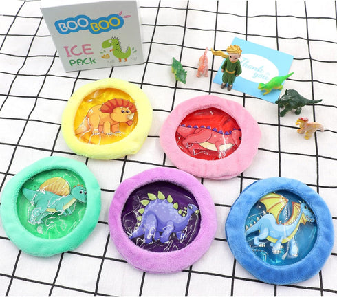 Boo Boo Ice Pack - Kid Reusable Hot Cold Pack for Fever Reduction, Injuries, Wisdom Teeth, Baby Colic (4 Pcs)