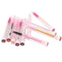 60 Pcs Pink Lash Disposable Mascara Brushes, Diamond Eyelash Spoolies in Sanitary Tube