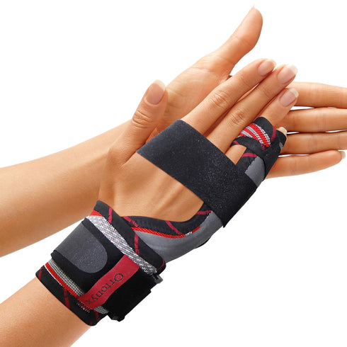 ORTONYX Wrist Immobilizer Brace - Pinky Finger Splint for 4th & 5th Finger, Ulnar Gutter Support, Adjustable, KB434 Gray
