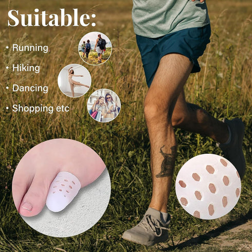 Small Toe Protectors, 8 Count Silicone Toe Caps for Small Toe, Gel Toe Cap and Protector for Pain Relief from Corns,