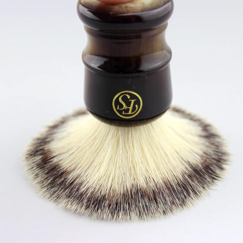 Shaving Brush for Men, Extra Density Chrome Synthetic Best Brush with Classic Black Handle Knot 24mm Shaving Hair Salon Tool Gifts for Fathers Day