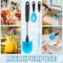 Rkddo 12.2 inch Set 3-in-1 Bottle Brush of ThreeWashable Coffee Cups, Water Bottles, Baby Bottles, Straws, to-go Cups