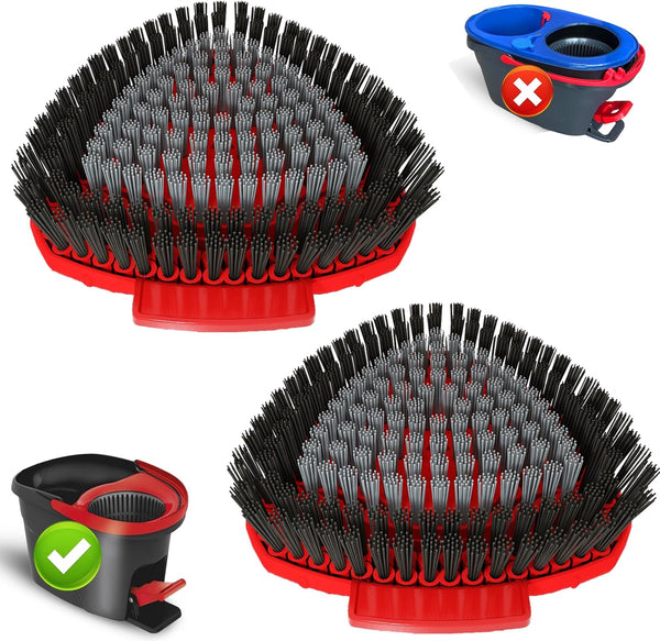 OKcedier 2 Pack Upgrade Scrub Brush Replace Heads Compatible with O Cedar EasyWring