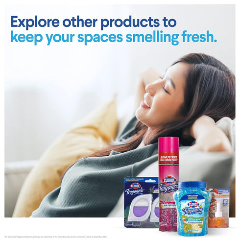 Clorox Fraganzia Small Room Air Freshener, Lavender with Eucalyptus, 2 Units, Peel & Place