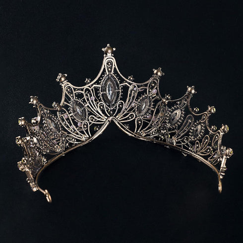 Vintage Baroque Queen Crowns, Purple Gothic Tiara for Women, Quinceanera Tiaras for Cosplay