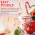 100 Pack Christmas Disposable Wooden Spoons, Merry Christmas Pattern for Cake, Hot Chocolate, Ice Cream