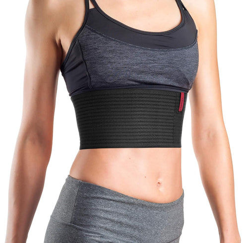 ORTONYX 6.25" Broken Rib Brace for Men and Women, Elastic Chest Wrap Compression Support Belt, Plus Size 3XL Black