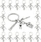 PHAETON 20PCS Toothbrush Toothpaste Keychain - Tooth Shape Keyring for Dentist, Dental Hygienist, and Student Gifts