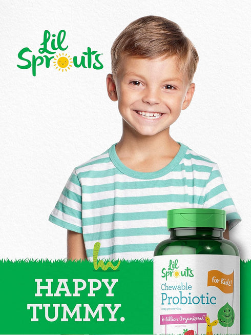 Carlyle Probiotics for Kids | 200 Chewable Tablets | 6 Billion CFUs | Raspberry Flavor | Non-GMO, Gluten Free