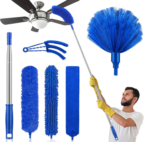 Dusters for Cleaning, Newliton Microfiber Ceiling Fan Cobweb Duster with Extension Pole