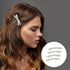 Small Sparkly Rhinestone Hair Clips, Silver Metal Rectangular Spring Barrettes for Women and Girls