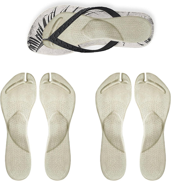 2 Pairs Arch Support Cushion Insoles, Gel Adhesive Anti-Slip Inserts for Plantar Fasciitis Pain Relief for Men and Women