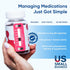 PillSavvy 5 Pack) Daily Pill Tracker Non-Digital, Reusable Medication Reminder for Bottles & Organizers Easy to Use