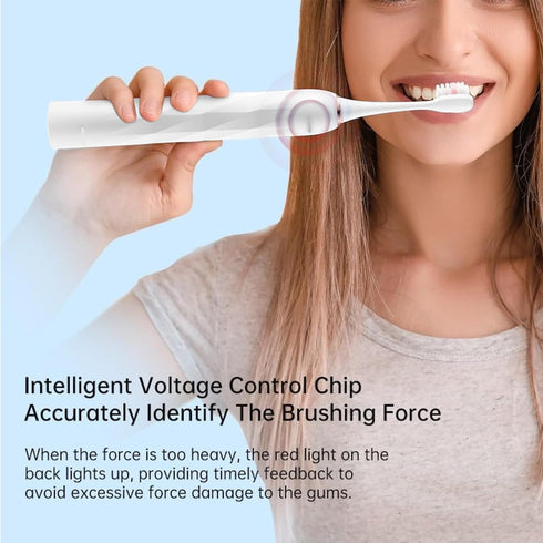 V3 5 200-Day 4 IPX7 Reva Sonic Electric Toothbrush for Adults, Dual Display, Modes, Battery, Brush Heads, Waterproof