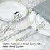 FOCUSLINE 300 Pack Silver Plastic Cutlery Set, 100 Forks, 100 Knives, 100 Spoons, Heavy Duty Disposable Flatware