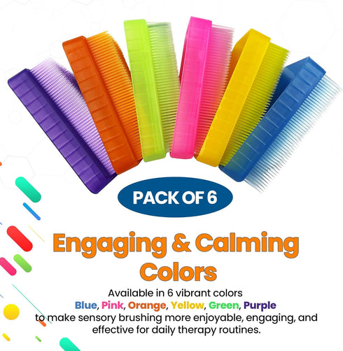 Wilbarger Wilbarger 6 Count (Pack 1) Method Therapy Sensory Brush Occupational & Therapressure Brush for Calming