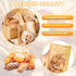 kuugude 120 Pack 7.5 5.1 Inch Bread Bags - x Bakery Bags with Window & Seal Stickers, Heat Sealable Grease Resistant