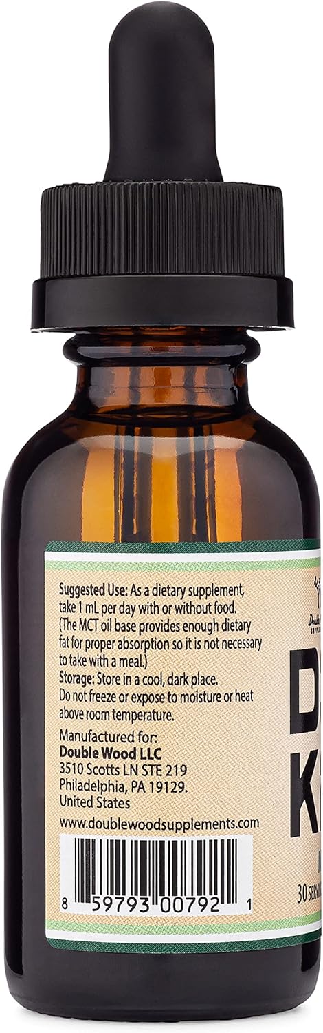 Vitamin D3 K2 5,000 IU Liquid Drops (5,000 IU D3 and 200mcg K2 MK-7) Max Absorption Liquid Vitamin Drops (30 Servings)