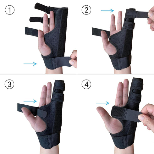 Boxer Break Metacarpal Splint Brace, 4th or 5th Finger Support, Medium Size