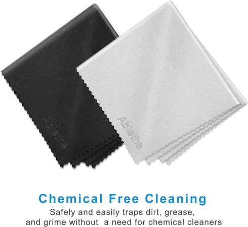 10 Pack Microfiber Cleaning Cloth, Lint-Free Fiber for Lenses, Glasses, Screens, Cameras, Cell Phones, Eyeglasses