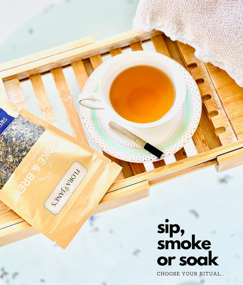 Smoke & Brew - Sweet Dreams Blend for Relaxation and Sleep - Caffeine Free Tea and Smoke Blend