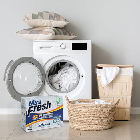 Platinum 6X Laundry Detergent Sheets, Biodegradable Formula, Dye Free, 50 Sheets for Laundry Use