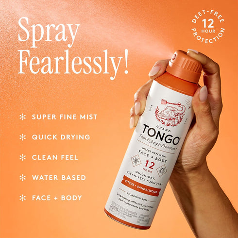 DEET-Free Insect Repellent: 12 Hour Protection with Picaridin, Citrus + Sandalwood, DEET Alternative for Outdoor Use