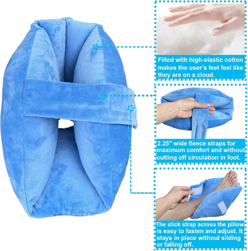 Jeelathy 1 Heel Protector Cushion Foot Support Pillow for Pressure Sores & Ulcers, Piece Foot Elevation Pillow Ankle