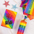 Whaline 100 Sheet Rainbow Tissue Paper Crepe Paper for Colorful Gift Wrapping, DIY Art Craft, and Party Bags