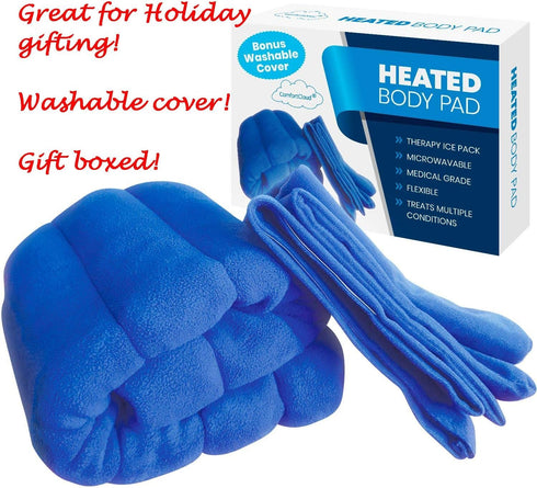XL Heating Pad for Neck, Shoulders, and Back, Microwavable Natural Moist Heat Therapy Pad, 22x13”