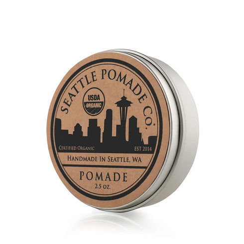 Seattle Pomade Co. USDA Certified Organic Pomade, Medium Hold & High Shine for Straight, Thick, Curly Hair