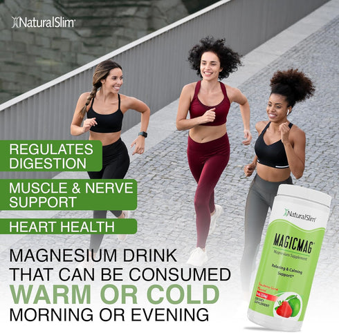 NaturalSlim Magicmag Pure Magnesium Citrate Powder, 8oz Drink Mix (2 Pack) for Stress, Constipation, Muscle Support