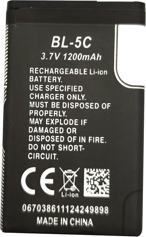 DCH BL-5C Battery 3.7v Rechargeable Compatible with Household Radio with Current Protection(1200mah)