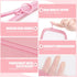 Weewooday 4 Pcs Mesh Makeup Bag, Mini Portable Travel Toiletry Pouch for Daily Accessories (Pink)
