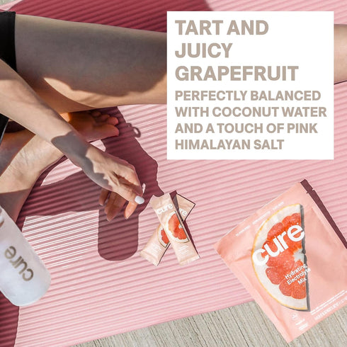 Cure Hydration Plant Based Electrolyte Mix | Powder for Dehydration Relief | Made with Coconut Water | No Added Sugar |
