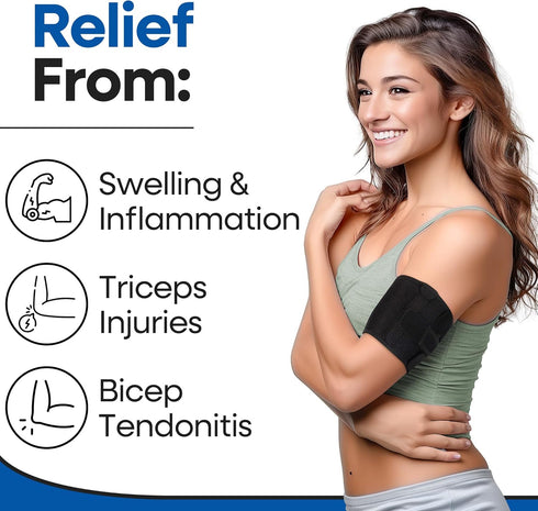 ARMSTRONG AMERICA Bicep Tendonitis Brace, Upper Arm Compression Sleeve for Tendonitis Pain Relief or Bicep Strains