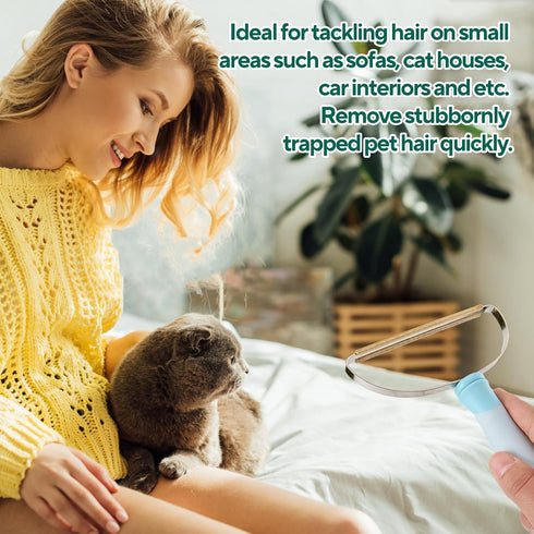 Pet Hair Remover, Retractable Carpet Scraper Rake, Portable Dog Cat Hair Remover for Embedded Fur from Carpet, Stair,