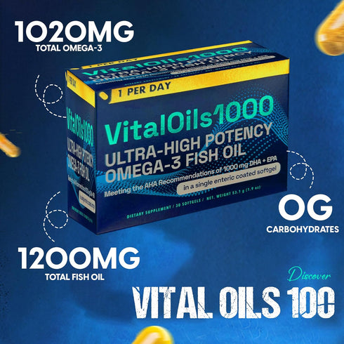 Omega 3 Fish Oil - Premium Burpless Supplement, Ultra Strength DHA & EPA, Natural Fish Oil Capsules